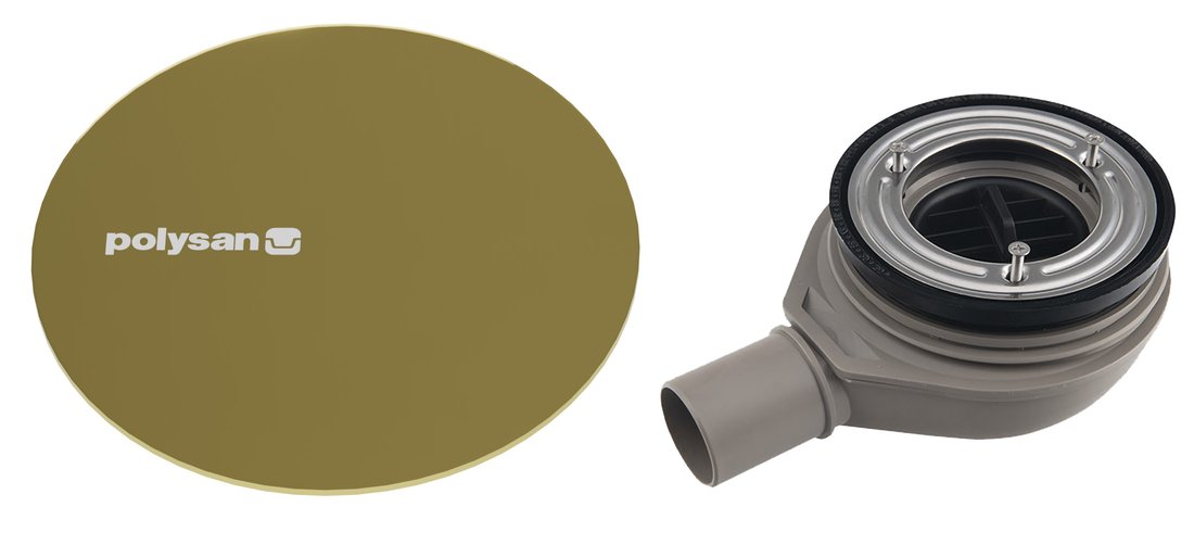 Polysan MIRAI vaničkový sifon, průměr 90mm, DN40, krytka zlato 72730G