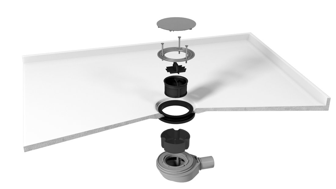 Polysan MIRAI vaničkový sifon, průměr 90mm, DN40, krytka zlato 72730G