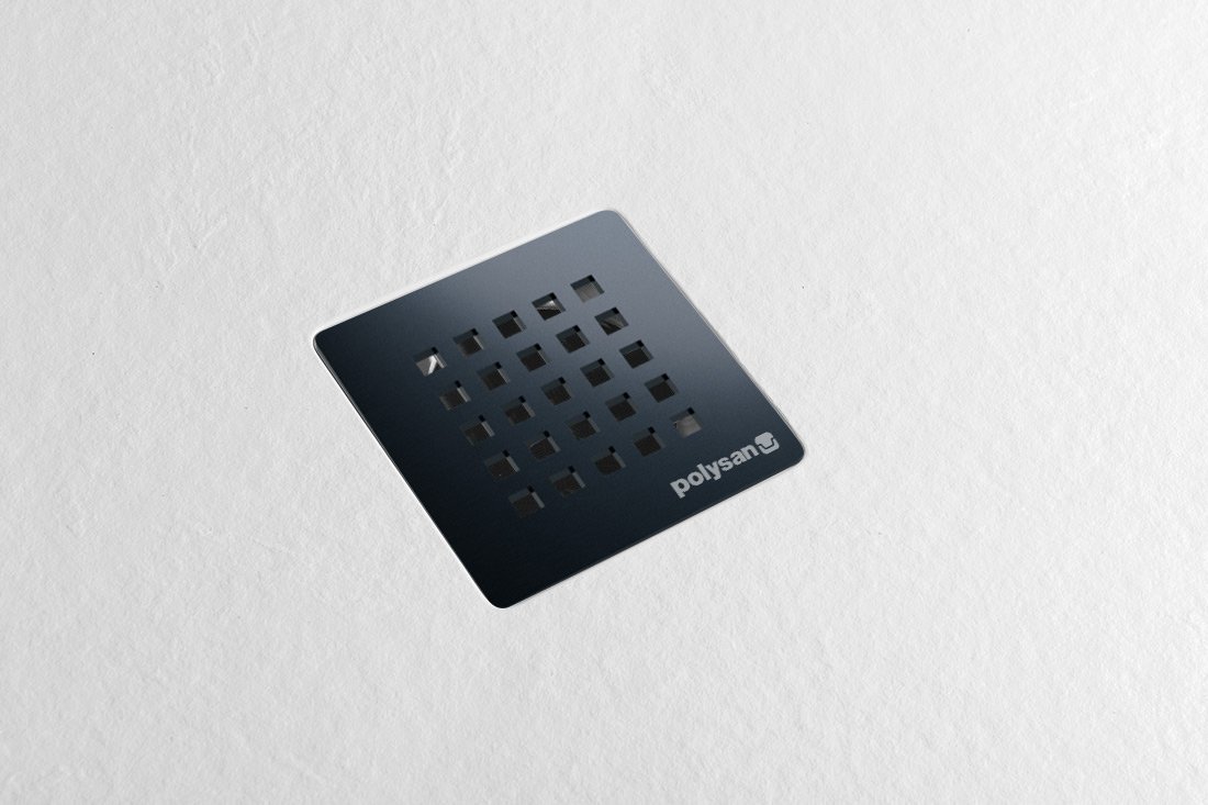 Polysan TRENECA vaničkový sifon, průměr otvoru 90mm, DN40, krytka gun metal 84999.60