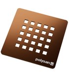 Photo: TRENECA čtvercová krytka sifonu, měď mat