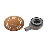 FLEXIA vaničkový sifon, průměr 90mm, DN40, kruhová krytka měď mat Photo: FLEXIA vaničkový sifon, průměr 90mm, DN40, kruhová krytka měď mat