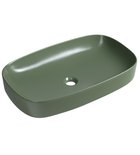MATTEO keramické umyvadlo na desku 65x40cm, zelená mat Photo: MATTEO keramické umyvadlo na desku 65x40cm, zelená mat