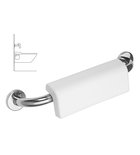 Photo: HANDICAP grab bar with backrest 500mm, stainless steel, polished