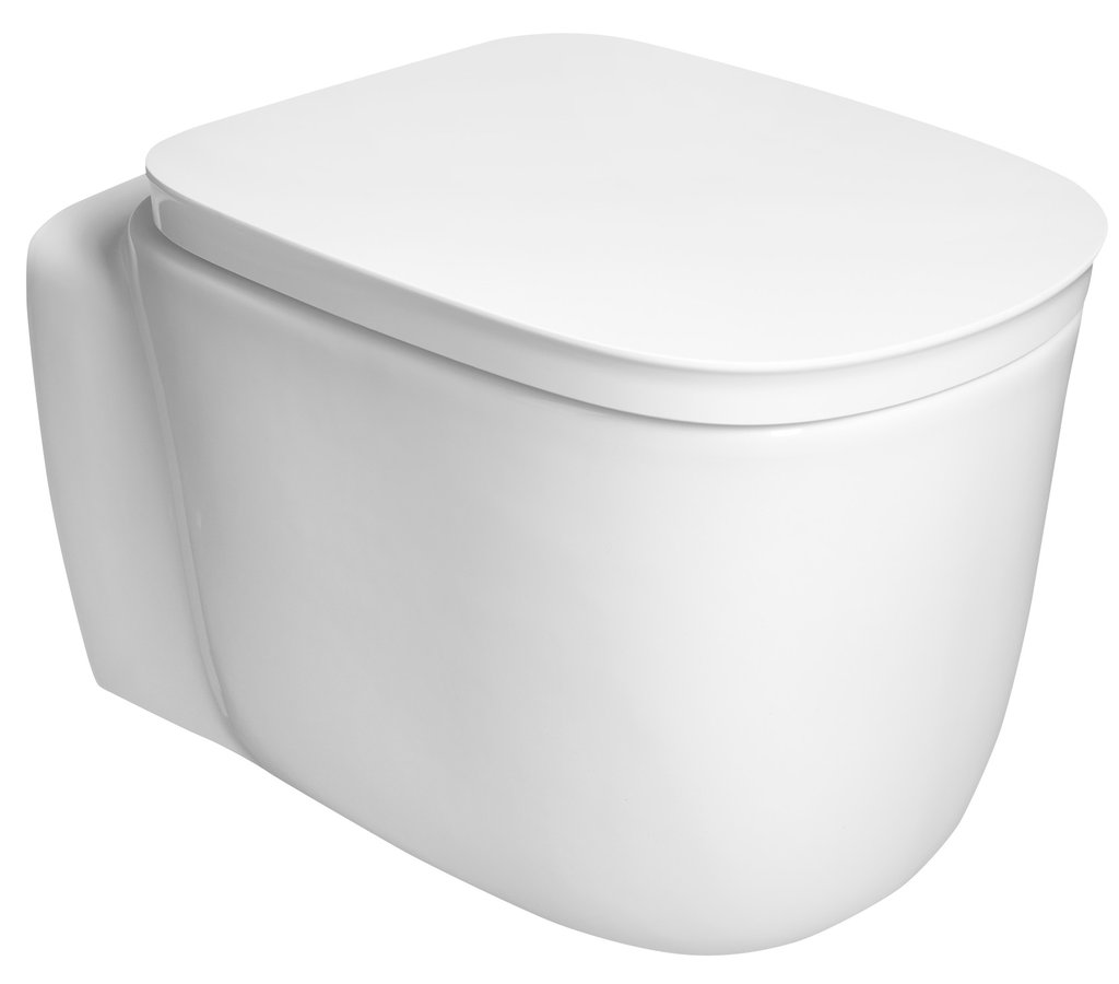 Sapho ORGANIC závěsná WC mísa, Vortex Rimless, 36x52cm, bílá PZ312V
