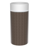 Photo: OASIS Freestanding ceramic washbasin ø 40x89cm, white/oak Pimento