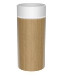 Photo: OASIS Freestanding ceramic washbasin ø 40x89cm, white/oak Alabama