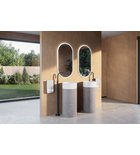 Photo: OASIS keramické umyvadlo volně stojící ø 40x89cm, bílá/beton pearl grey