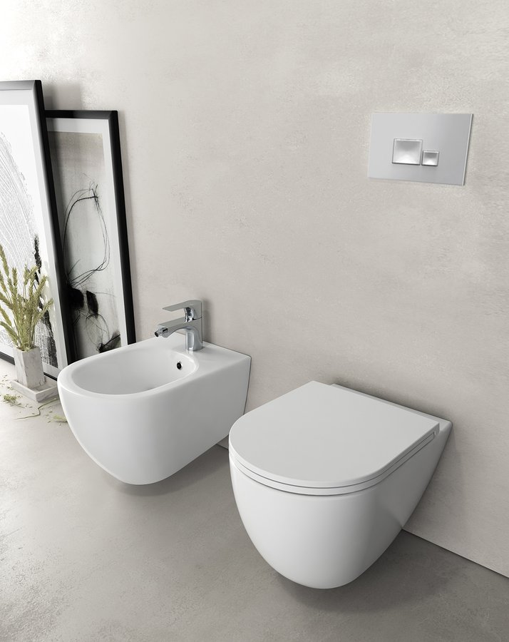 Isvea INFINITY závěsná WC mísa, Rimless, 36,5x53cm, bílá 10NF02005