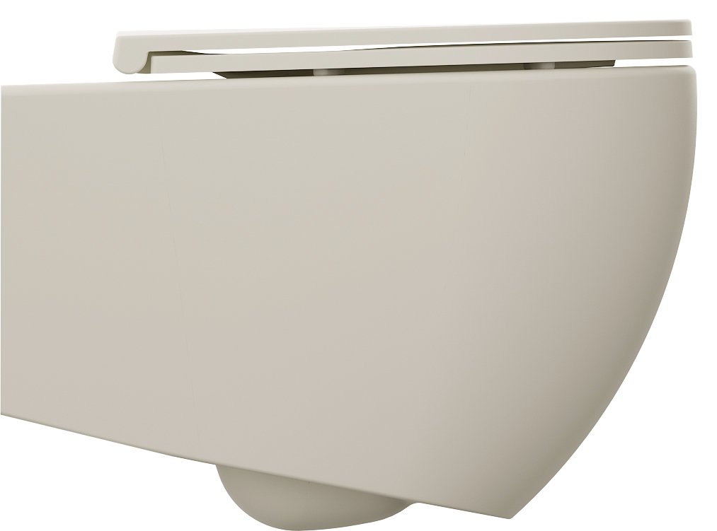 Isvea INFINITY závěsná WC mísa, Rimless, 36,5x53cm, ivory 10NF02005-2K