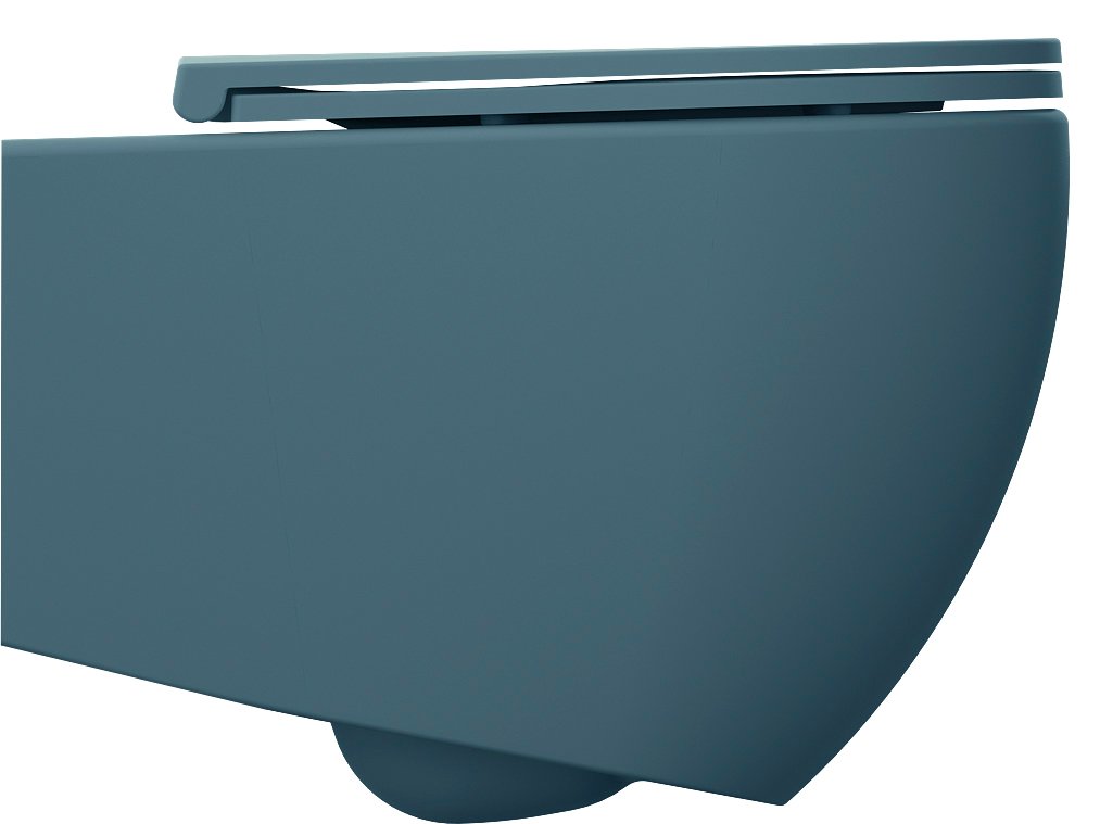 Isvea INFINITY závěsná WC mísa, Rimless, 36,5x53cm, zelená petrol 10NF02005-2P