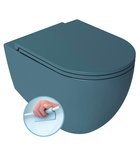 Photo: INFINITY Wall-hung toilet, Rimless, 36,5x53cm, green Petrol matt