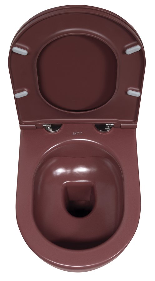 Isvea INFINITY závěsná WC mísa, Rimless, 36,5x53cm, maroon red 10NF02005-2R