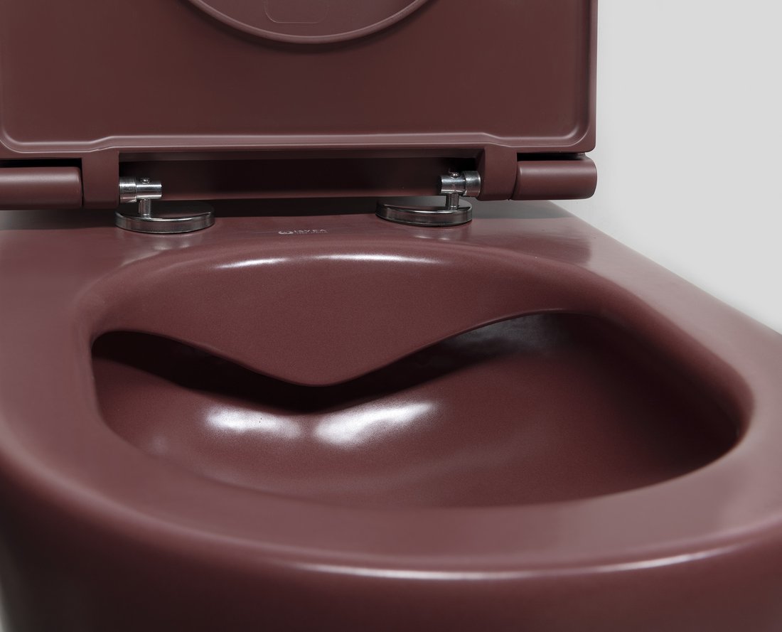 Isvea INFINITY závěsná WC mísa, Rimless, 36,5x53cm, maroon red 10NF02005-2R