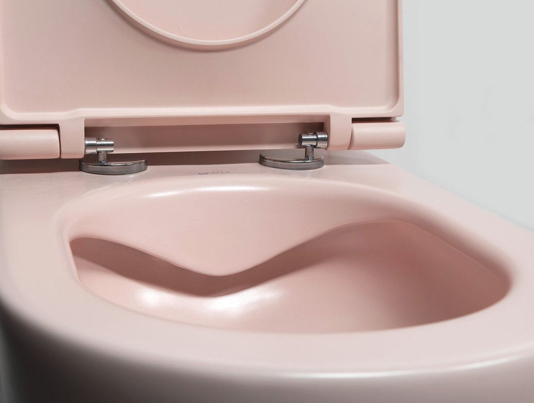 Isvea INFINITY závěsná WC mísa, Rimless, 36,5x53cm, růžová Salmon 10NF02005-2S