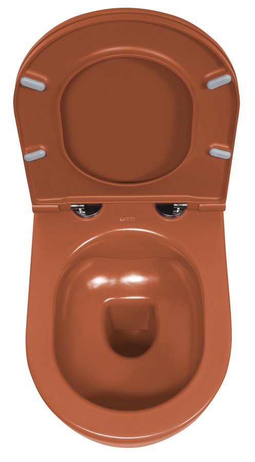 Isvea INFINITY závěsná WC mísa, Rimless, 36,5x53cm, terracotta 10NF02005-2U