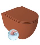 Photo: INFINITY Wall-hung toilet, Rimless, 36,5x53cm, terracotta