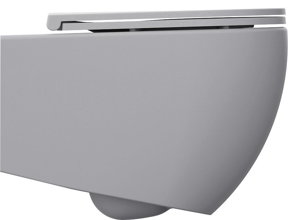Isvea INFINITY závěsná WC mísa, Rimless, 36,5x53cm, stone grey 10NF02005-2V