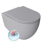 Photo: INFINITY Wall-hung toilet, Rimless, 36,5x53cm, stone grey