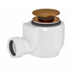 Bath drain DN40, click-clack, copper matt Photo: Bath drain DN40, click-clack, copper matt