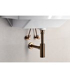 Photo: INOXMATER Waschbecken-Siphon 5/4", Ablauf 32mm, Edelstahl/Kupfer matt