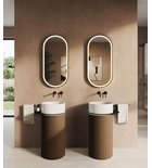 Photo: OASIS freestanding ceramic washbasin 40x89x48cm, wall shelf, verde