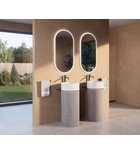 Photo: OASIS freistehendes Keramik-Waschbecken 40x89x48cm, Wandregal, weiß/Beton Pearl Grey