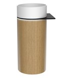 Photo: OASIS freestanding ceramic washbasin 40x89x48cm, wall shelf, white/oak Alabama