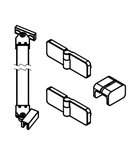 Photo: GLOBE alcove door components, black matt, left