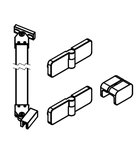 Photo: GLOBE alcove door components, gun matt, right