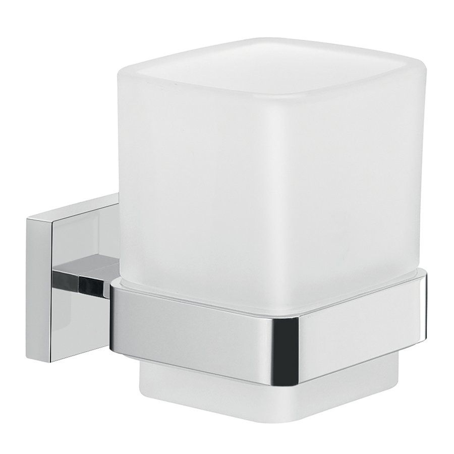 Gedy ELBA sklenka, mléčné sklo, chrom A01013