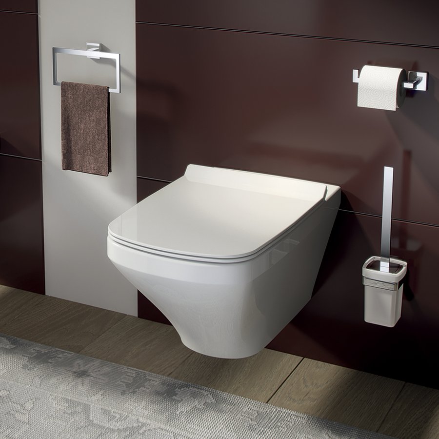 Gedy ELBA WC štětka závěsná, mléčné sklo, chrom A033313