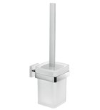 Photo: ELBA WC štětka závěsná, mléčné sklo, chrom