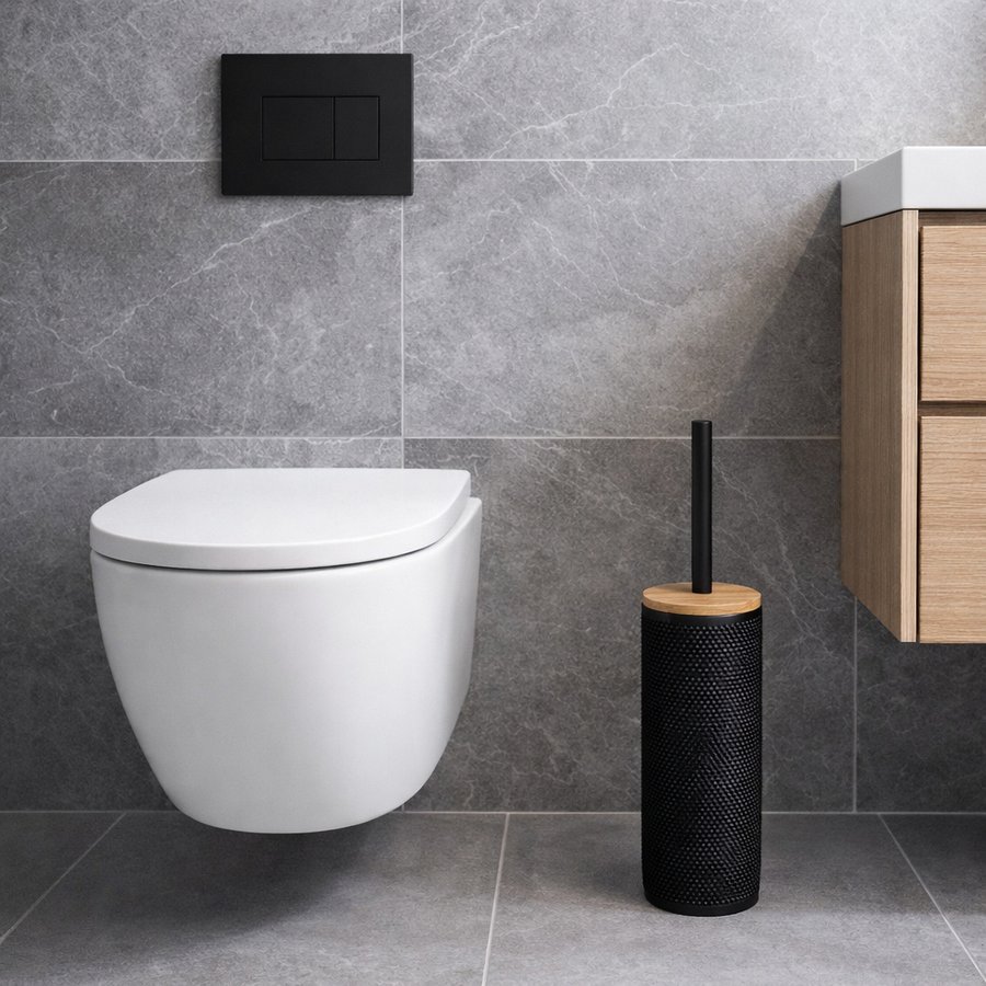 Aqualine NOIR WC štětka na postavení, černá N6035