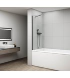 Photo: FISA Wannenabtrennung 800x1500mm, Gun metal, Klarglas