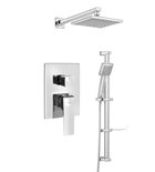 Photo: RITMO zestaw prysznicowy z baterią podtynkową, 2 wyjścia, chrom