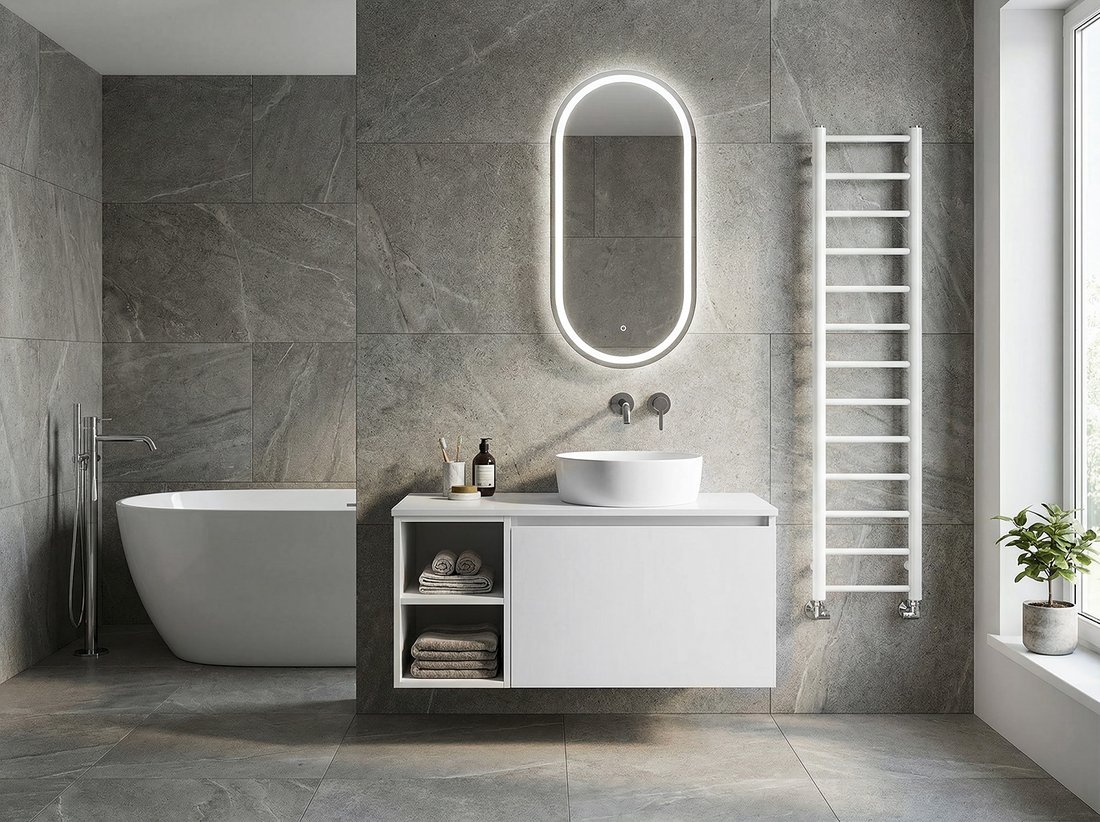 Sapho LOREA deska Rockstone 191x1,2x52,5cm, bílá mat LE190-0101