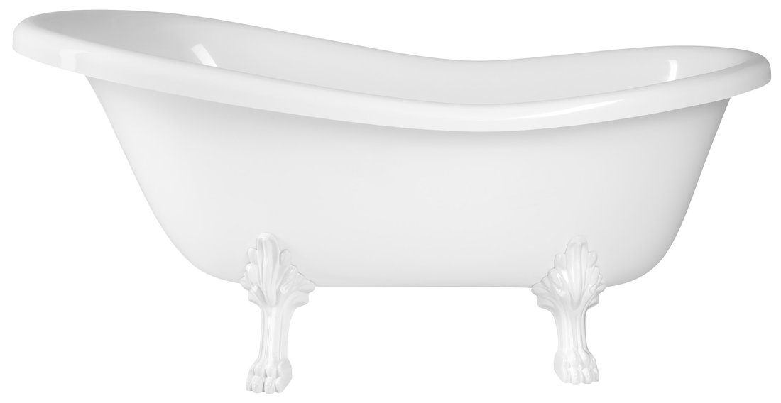 Polysan RETRO volně stojící vana 168x76,2x70cm, bílá, nohy bílé 43348