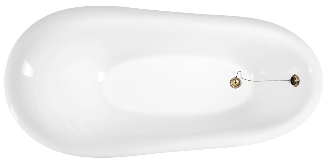 Polysan RETRO volně stojící vana 168x76,2x70cm, bílá, nohy bronz 43358