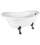 Photo: RETRO freestanding bathtub 168x76,2x70cm, white, Bronze legs