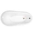 Photo: RETRO freestanding bathtub 168x76,2x70cm, white, Bronze legs