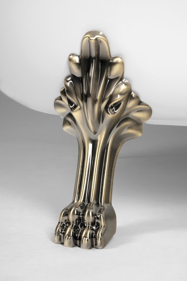 Polysan RETRO volně stojící vana 174,5x82x80,5cm, bílá, nohy bronz 43388
