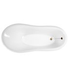 Photo: RETRO freestanding bathtub 174,5x82x80,5cm, white, Bronze legs