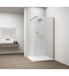 Photo: ESCA COPPER MATT One-piece shower glass panel, wall-mount, matt glass, 1000 mm