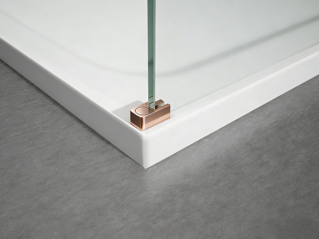 Polysan ESCA COPPER MATT jednodílná sprchová zástěna k instalaci ke stěně, kouřové sklo, 1100 mm ES1211-09