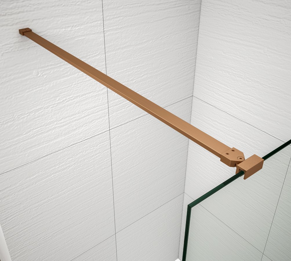 Polysan ESCA COPPER MATT jednodílná sprchová zástěna do prostoru, čiré sklo, 1300 mm ES1013-10