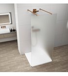Photo: ESCA COPPER MATT One-piece shower glass panel, freestanding, matt glass, 1500 mm