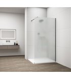 Photo: ESCA GUN METAL One-piece shower glass panel, wall-mount, matt glass, 1400 mm