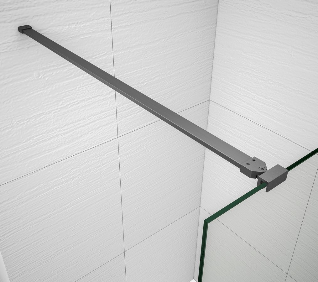 Polysan ESCA GUN METAL jednodílná sprchová zástěna do prostoru, kouřové matné sklo, 1200 mm ES1412-12