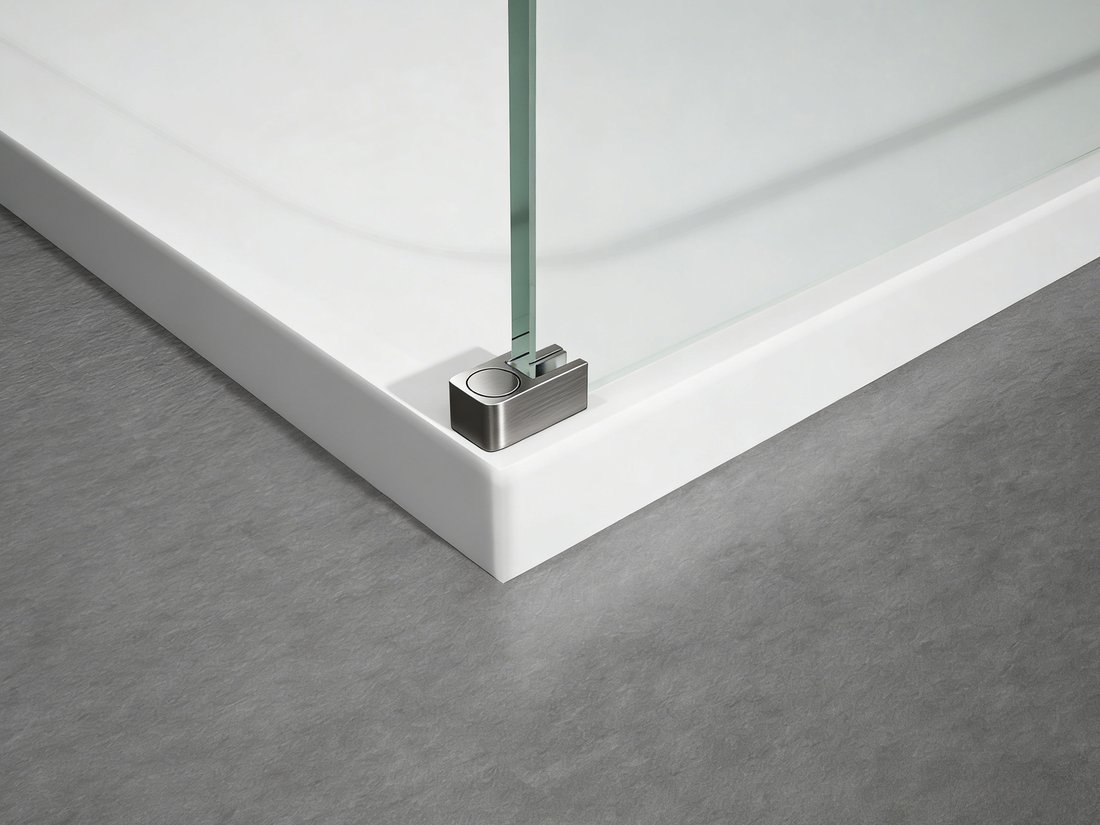 Polysan ESCA GUN METAL jednodílná sprchová zástěna k instalaci ke stěně, sklo čiré, 400 mm ES1040-11