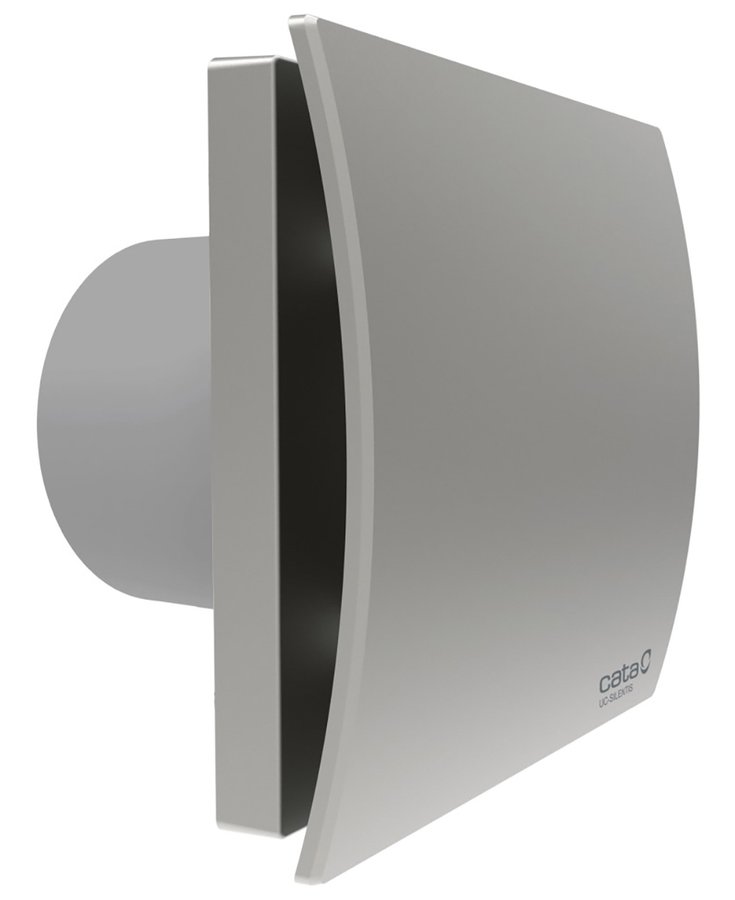 Cata SILENTIS UC T 10 koupelnový ventilátor axiální s časovačem, 8W, potrubí 100mm, stříbrná 01221100